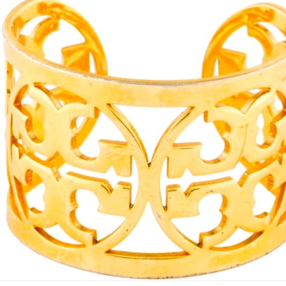 TORI BURCH LARGE , DOUBLE TT CUT OUT LOGO,CUFF BRACELET. - Picture 8 of 8